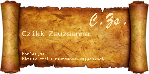 Czikk Zsuzsanna névjegykártya